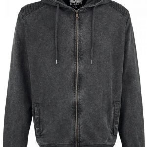 Black Premium By Emp Hooded Burnout Basic Jacket Vetoketjuhuppari
