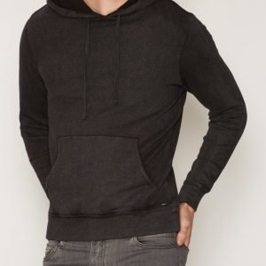 Denim & Supply Ralph Lauren Popover Hood Long Sleeve Knit Pusero Black