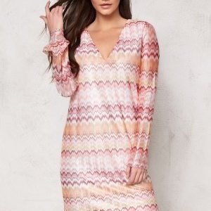 Dry Lake Ziczac Short Dress Pink Sunset