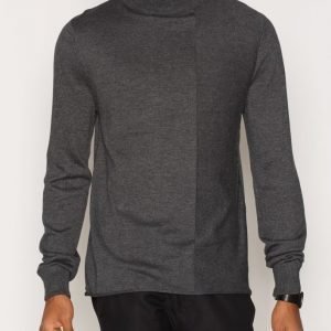 Elvine Tomo Fine Knit Pusero Dark Grey Melange