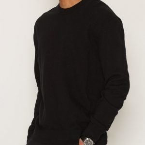 Filippa K M. Cotton Cashmere Knit Pusero Black