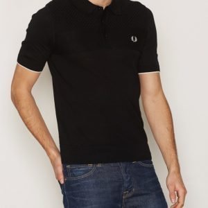 Fred Perry Mix Knitted Shirt Pikeepaita Black