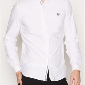 Fred Perry Placket Oxford Shirt Kauluspaita White