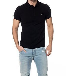 Fred Perry Slim Fit Twin Tipped Shirt Black/Chrome