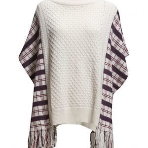 French Connection Hatty Tartan Knits Poncho