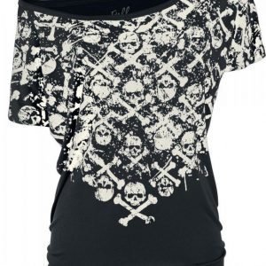 Full Volume By Emp Crossbones Skully Shirt Naisten T-paita