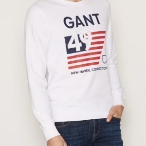 Gant American Flag Sweater Pusero White