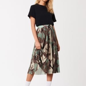 Gina Tricot Camo Pleated Skirt Hame Camo