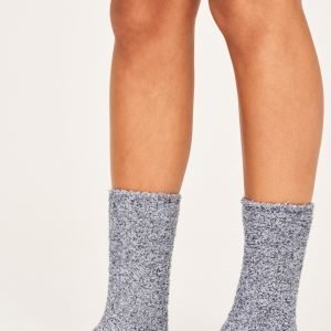 Gina Tricot Chenille Sock Sukat Black / Grey 2-Pakkaus