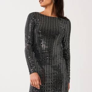 Gina Tricot Clary Glitter Dress Mekko Black Glitter