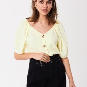 Gina Tricot Corinne Pusero Pastel Yellow