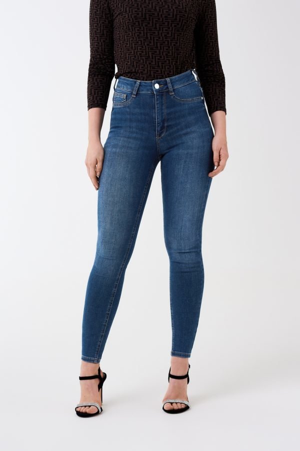 Gina Tricot Molly Petite Jeans Farkut Dk Blue F