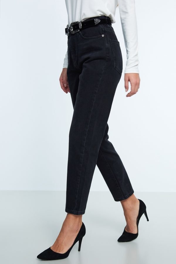 Gina Tricot Siri Mom Jeans Farkut Black