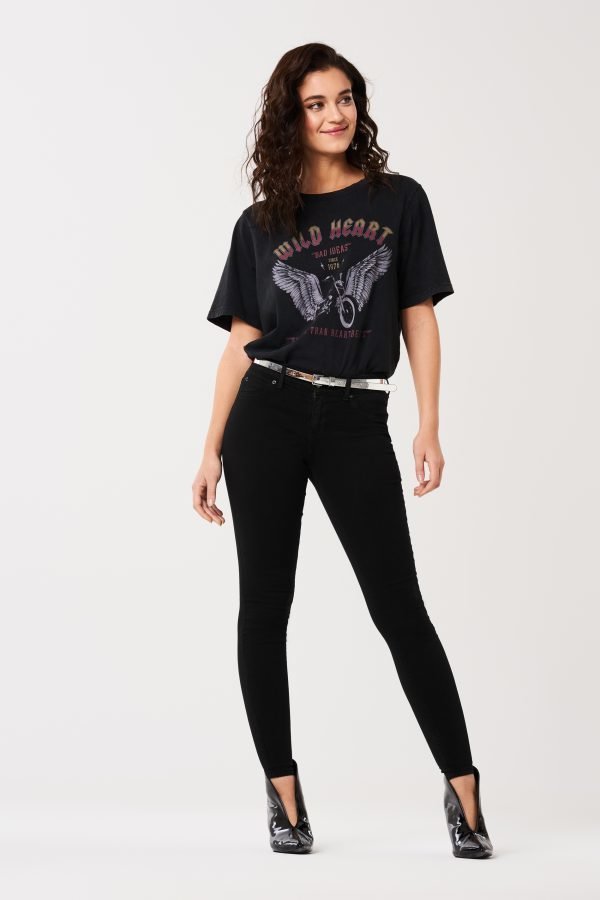 Gina Tricot Skinny Petite Jeans Farkut Black