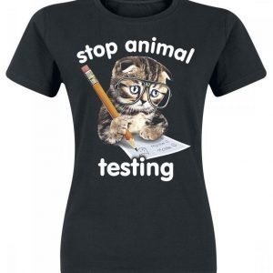 Goodie Two Sleeves Stop Animal Testing Naisten T-paita