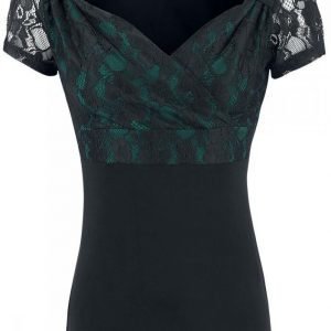 Gothicana By Emp Lace V Neck Naisten T-paita