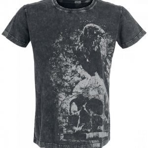 Gothicana By Emp Raven Skull Shirt T-paita