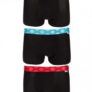 Happy Socks 3-Pack Solid Trunk Bokserit Black