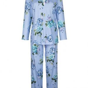 Hutschreuther Pyjama Vaaleansininen / Vihreä / Syreeni
