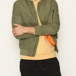 Jack & Jones Jcofraser Bomber Jacket Bomber-takki Tummanvihreä