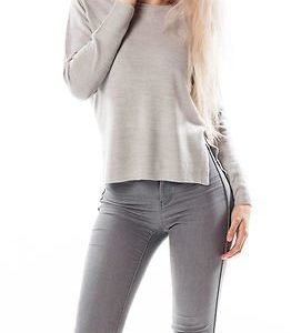 Jacqueline de Yong Bellami Pullover Light Grey Melange