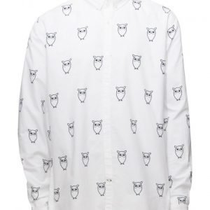 Knowledge Cotton Apparel Oxford W/Owl Print L/S Gots