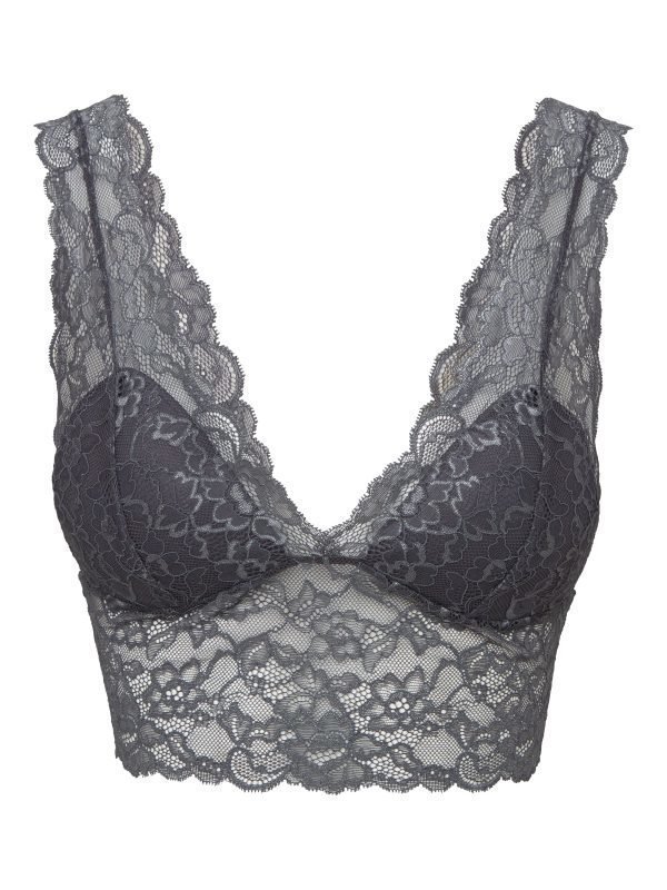 Lindex Pitsiset Bralette Rintaliivit Harmaa