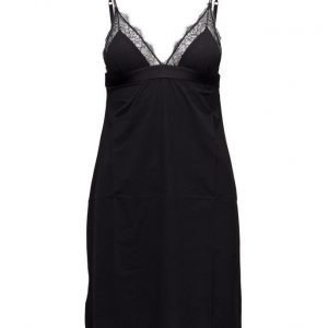 Love Stories Flemming Evergreen Cover Up Top Slip Dress Black Knit body