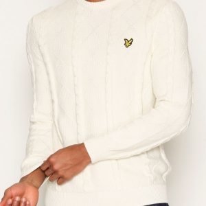 Lyle & Scott Crew Neck Cable Jumper Pusero Offwhite