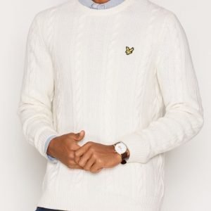 Lyle & Scott Crew Neck Lambswool Cable 5GG Jumper Pusero Ivory