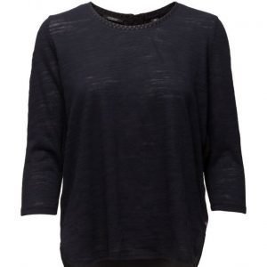 Maison Scotch Feminine Jersey Top Mixed With Woven.