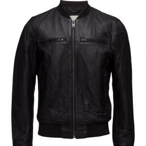 Mango Man Leather Bomber Jacket nahkatakki