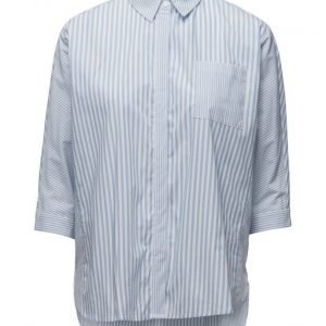 Mango Striped Cotton Shirt lyhythihainen paita