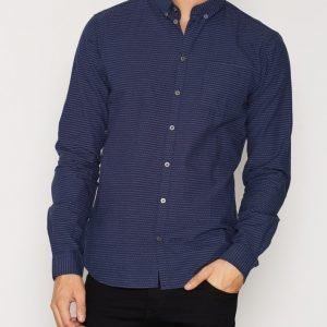 Minimum Duxford Shirt Kauluspaita Dark Blue