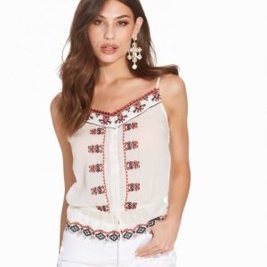 Miss Selfridge Contrast Embroidered Top Toppi Multi