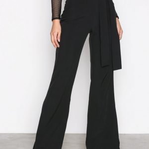 Missguided Wide Leg Trousers Housut Black