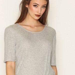 Moss Copenhagen Liva Siv Tee T-Paita Light Grey Melange