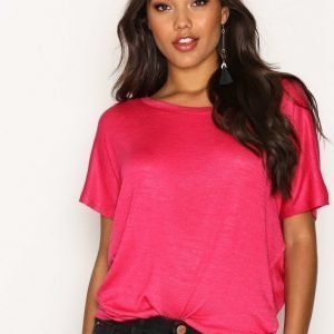 New Look Off The Shoulder T-Shirt T-Paita Deep Pink