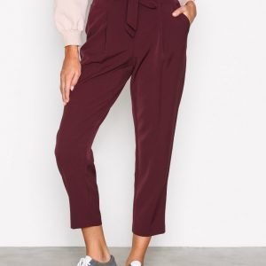 New Look Tie Waist Trousers Housut Wine