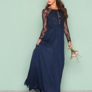 Nly Eve Whenever Lace Gown Maksimekko Navy