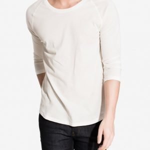 Nudie Jeans Quarter Sleeve Tee Pusero Offwhite