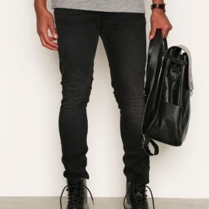 Nudie Jeans Skinny Lin Black Habit Farkut Black