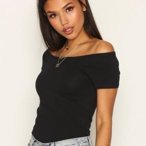 Only Onllive Love Ss Off Shoulder Top No Pusero Musta