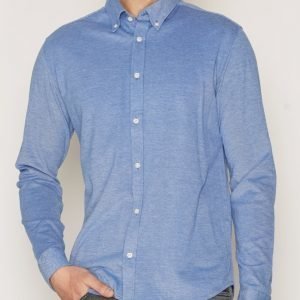 Premium by Jack & Jones Jprknit Oxford Shirt L/S Plain Kauluspaita Sininen