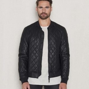 Replay Quilted Bomber Black