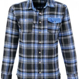 Rockupy Men Plaid Shirt Kauluspaita