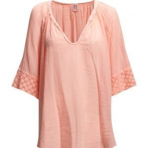 Saint Tropez Blouse W Lace Trim pitkähihainen pusero