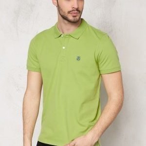 Selected Homme Aro SS Embroidery Polo Leaf Green