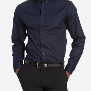 Selected Homme Shdonemark Shirt Ls Noos T-paita Tummansininen