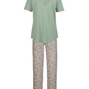 Simone Pyjama Jade / Ecru / Aprikoosi